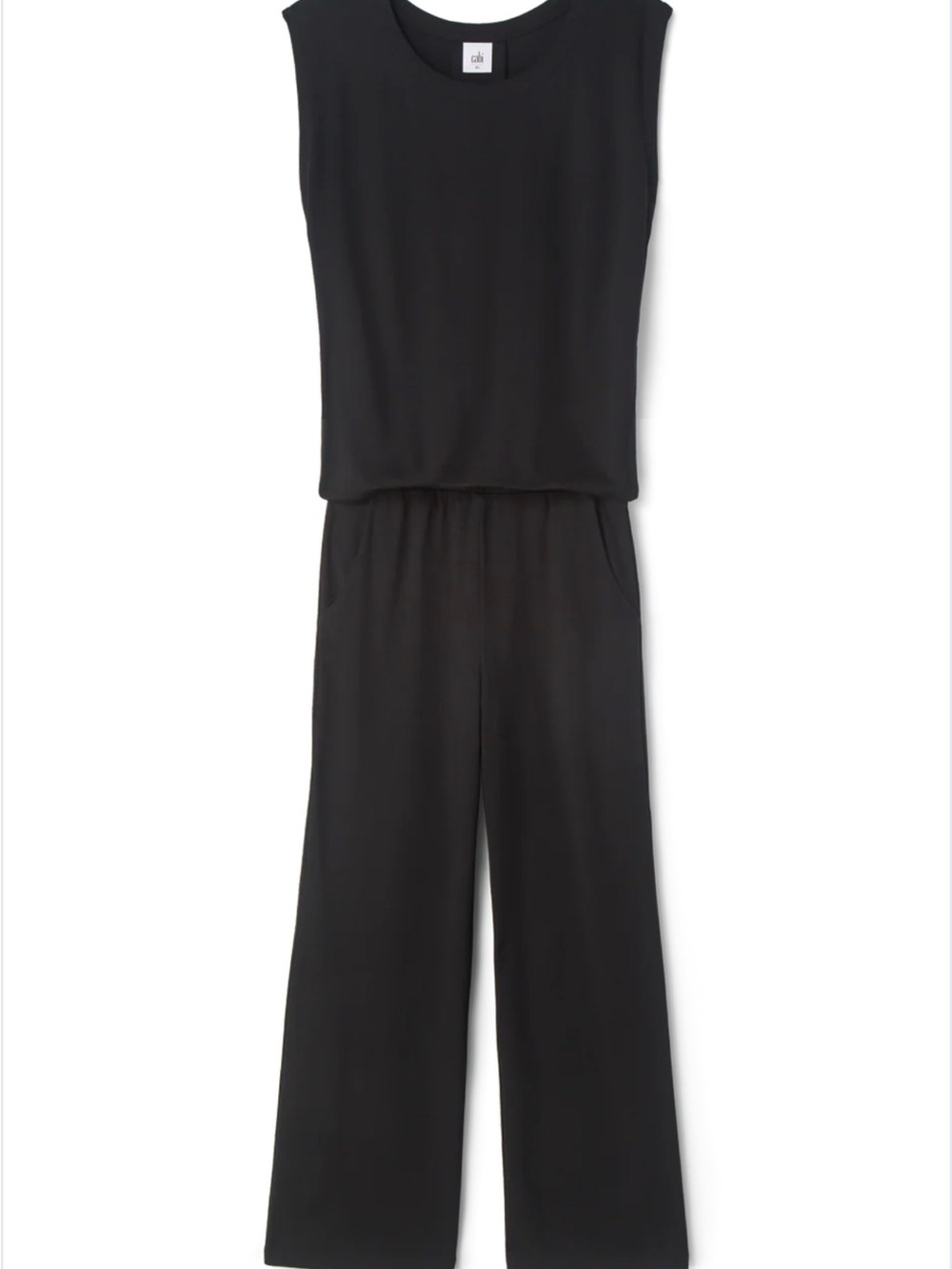 NWOT! CAbi Black Wide-Leg Easy Going Jumpsuit Sz. Medium - Picture 2 of 4